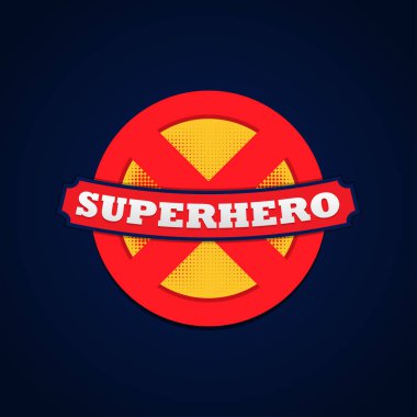 Süper kahraman logosu güçlü tipografi, t-shirt grafik. Vektör çizim.