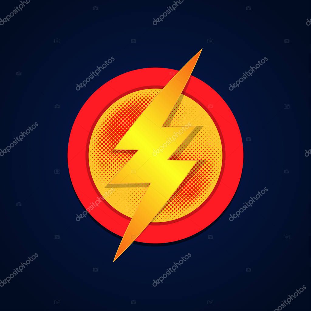 Super hero logo powerfull typography, t-shirt graphics. Vector illustration.