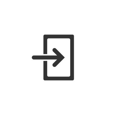 Oturum açma simgesi basit tasarım. Vektör esnaf.