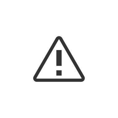 Basit tasarım dikkat simgesi. Vektör çizim.