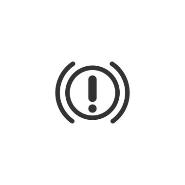 Fren sistemi simgesi basit tasarım. Vektör çizim.