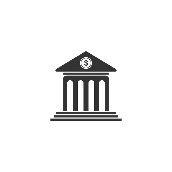 Bank Ikona Prostej Konstrukcji Ilustracja Wektorowa — Wektor stockowy
