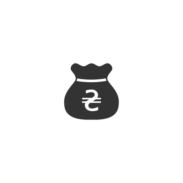 Icono de bolsa de Hryvnia en diseño simple. Ilustración vectorial — Vector de stock