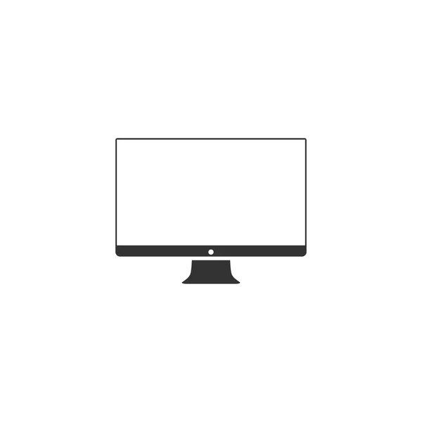 Monitor-Symbol in einfachem Design. Vektorillustration — Stockvektor