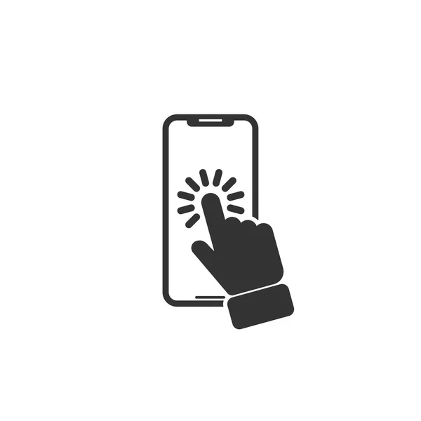 Touch-Smartphone-Symbol in einfachem Design. Vektorillustration — Stockvektor