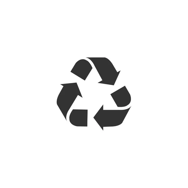 Ícone de reciclagem em design simples. Ilustração vetorial — Vetor de Stock