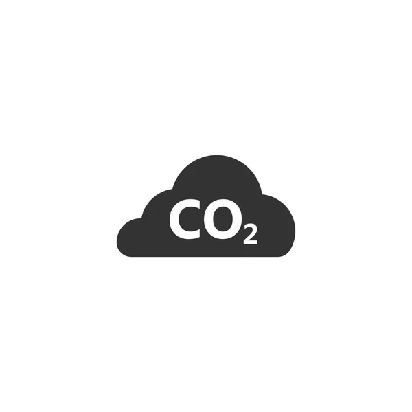 CO2 σύννεφο εικονίδιο στην απλή σχεδίαση. Εικονογράφηση διάνυσμα — Διανυσματικό Αρχείο