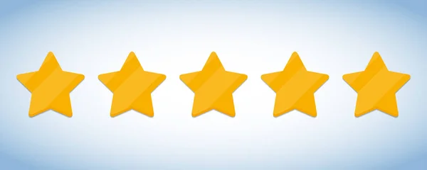 Cinq étoiles icônes. Évaluation des commentaires des clients. Illustration vectorielle — Image vectorielle