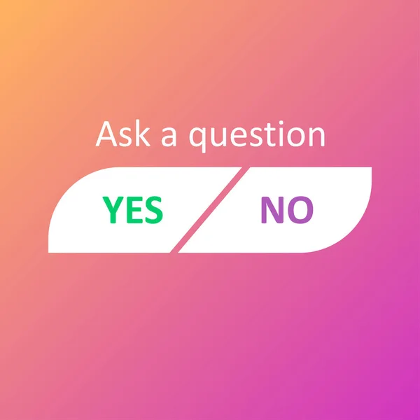 [はい] または [いいえ] で質問の背景を尋ねる — ストックベクタ