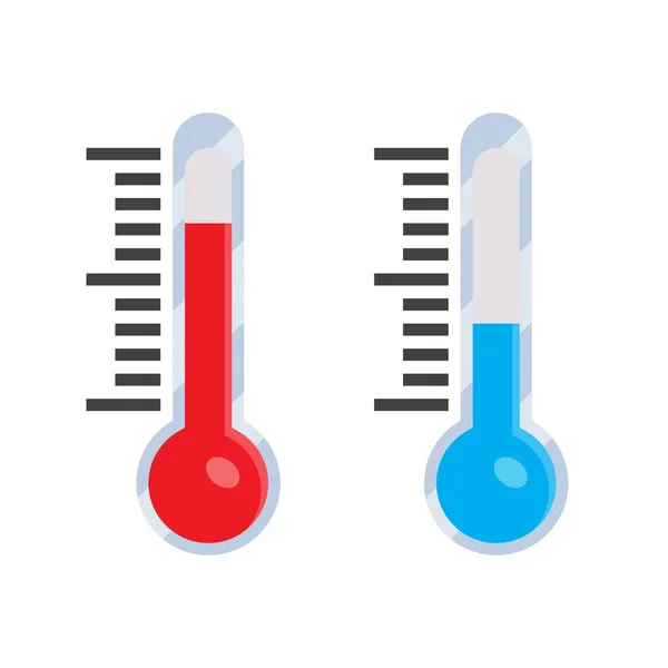 平面设计中的温度计图标。向量例证 — 图库矢量图片