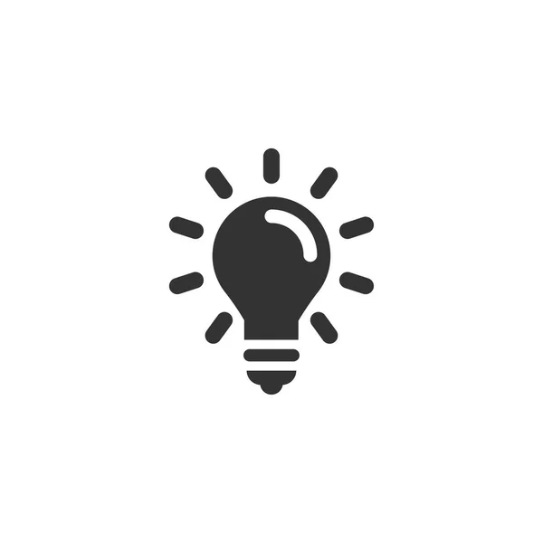 Ícone de lâmpada em design simples. Ilusão de vetor —  Vetores de Stock