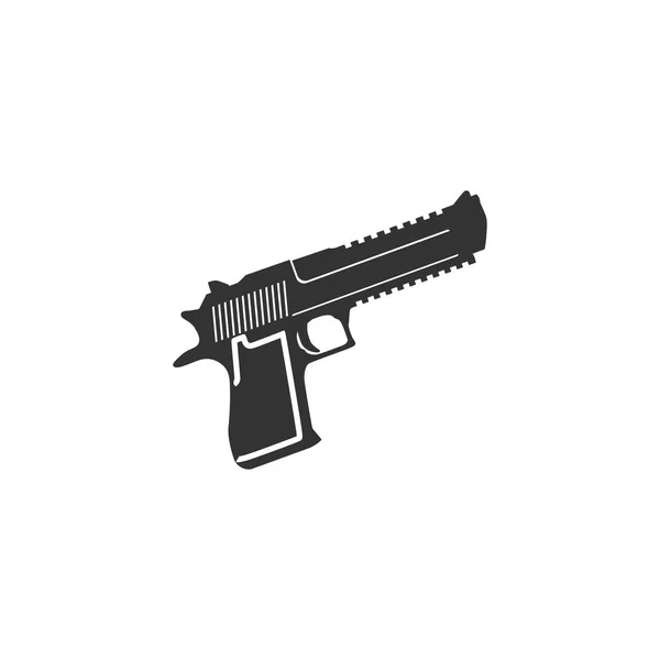 シンプルなデザインのピストル銃アイコン。ベクトル illustartion — ストックベクタ