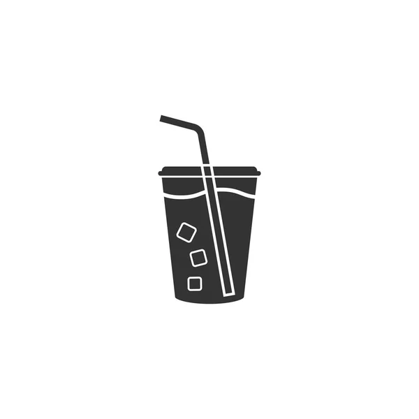 Ícone de refrigerante em design simples. Ilustração vetorial — Vetor de Stock