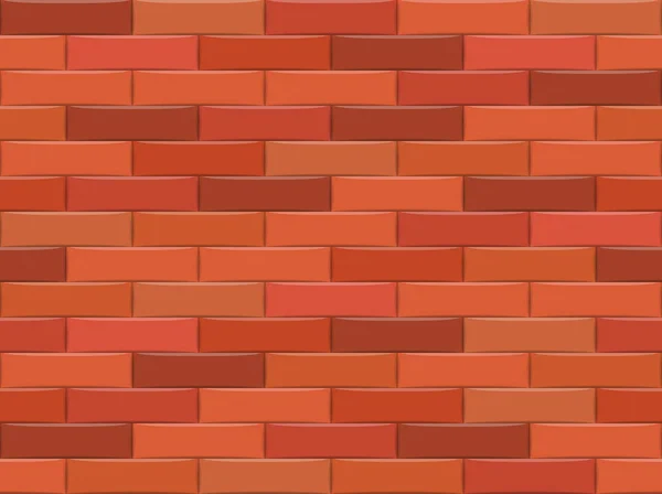 Brown brick wall background. Seamless pattern. Vector illustration — Stock Vector