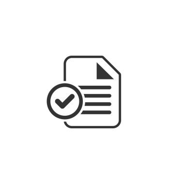 Basit tasarım kağıt simgesini test edin. Vektör Illustration
