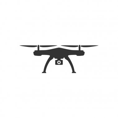 Basit tasarımda Drone simgesi. Vektör çizimi