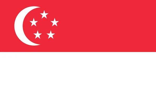 Vlag van Singapore. Vector illustratie Eps10 — Stockvector