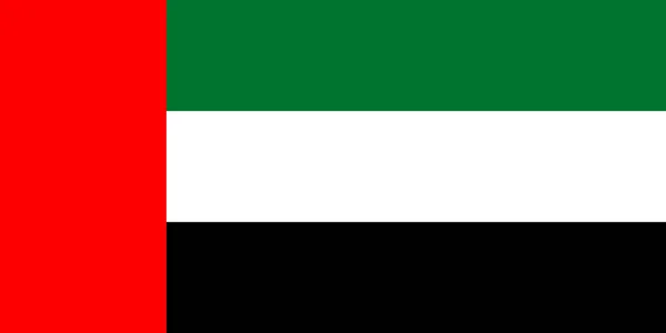 Bandeira dos Emirados Árabes Unidos. Ilustração vetorial EPS10 — Vetor de Stock