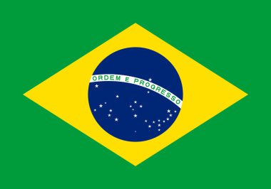 Brezilya bayrağı. Vektör illüstrasyon Eps10