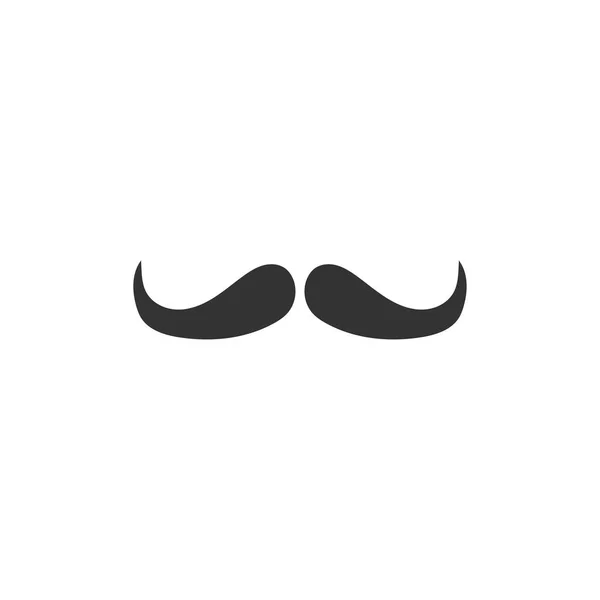 Icono de bigote en diseño simple. Ilustración vectorial — Vector de stock