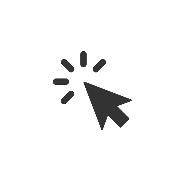 Haga clic en el icono en el diseño simple. Ilustración vectorial — Vector de stock