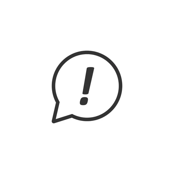 Icono de ayuda signo de exclamación en diseño simple. Ilustración vectorial — Vector de stock