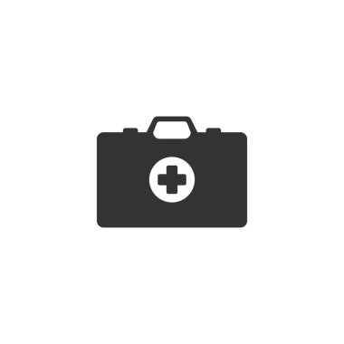 Basit tasarımda ilk yardım kutusu simgesi. Vektör çizimi