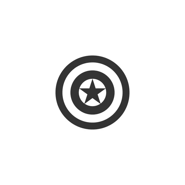 Icono de escudo en diseño simple. Ilustración vectorial — Vector de stock