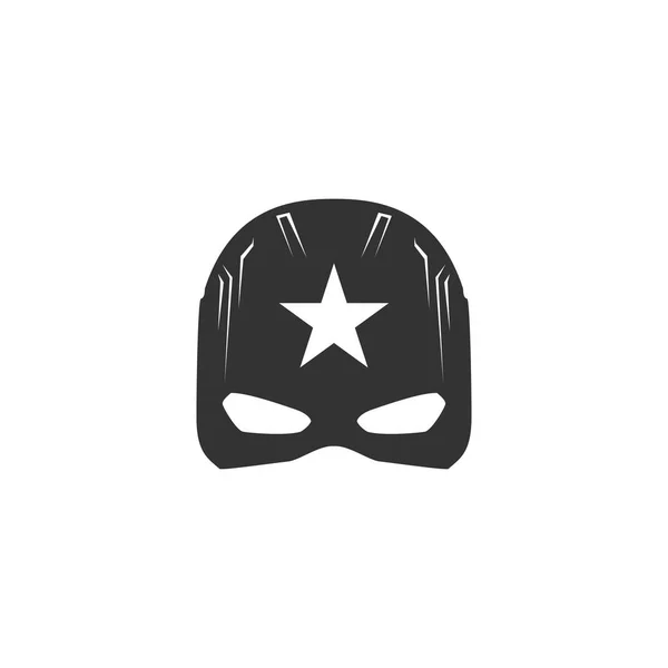 Maske der Superhelden-Ikone in einfachem Design. Vektorillustration — Stockvektor