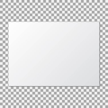 A3 kağıt şeffaf bir arka plan üzerinde poster kadar alay. Vektör çizimi