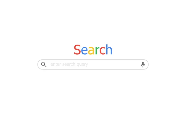 Search engine template interface de fundo em um design plano. Ilustração vetorial — Vetor de Stock