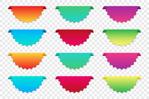 Set of blank gradient infographics banners. Vector illustration — 스톡 벡터