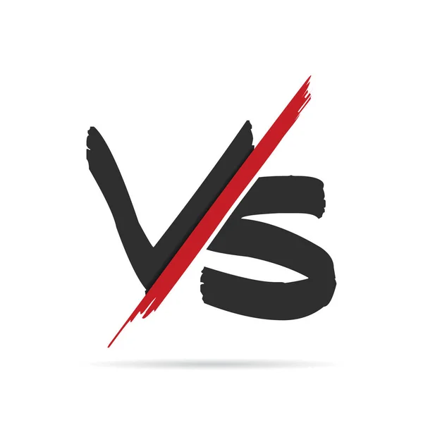 Icône de symbole Versus avec ombre. Illustration vectorielle — Image vectorielle