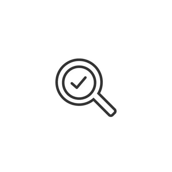 Ícone de linha de teste em design simples em um fundo branco — Vetor de Stock