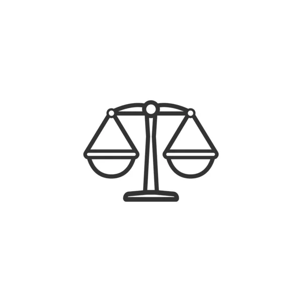 Icona della linea Bilancia dal design semplice su sfondo bianco — Vettoriale Stock