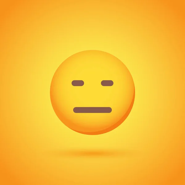 Ícone Sorriso Emoticon Indiferença Com Sombra Para Design Redes Sociais —  Vetores de Stock