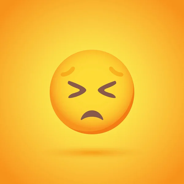 Ícone Sorriso Emoticon Tristeza Com Sombra Para Design Redes Sociais —  Vetores de Stock