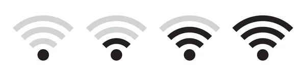 Collection Icônes Vectorielles Wifi Dans Design Simple — Image vectorielle