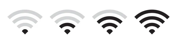 Collection Icônes Vectorielles Wifi Dans Design Simple — Image vectorielle