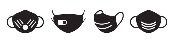 Masque Médical Collection Icônes Vectorielles Dans Design Simple — Image vectorielle