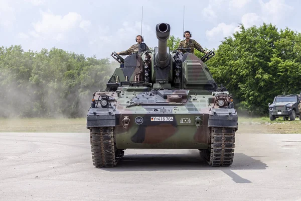 Фельдкірхен Німеччина Червня 2018 Німецька Panzerhaubitze 2000 Року Артилерійський Танк — стокове фото