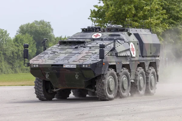 Feldkirchen Alemanha Junho 2018 Transportadora Médica Blindada Alemã Boxer Bundeswehr — Fotografia de Stock