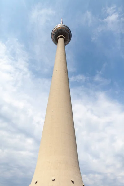 Берлин Германия Августа 2018 Года Фернзехтурм Телевизионная Башня Центре Берлина — стоковое фото