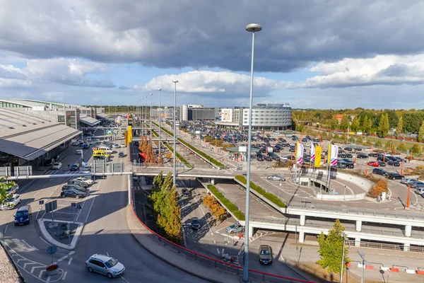 Hamburg Alemania Septiembre 2018 Vista Del Paisaje Desde Aeropuerto Alemán — Foto de Stock