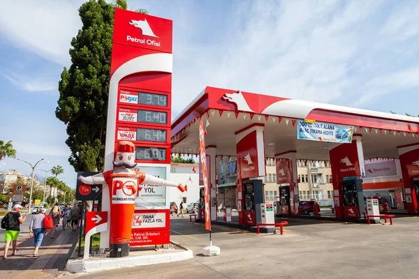 Antalya Turkije September 2018 Benzine Ofisi Benzine Station Benzine Ofisi — Stockfoto