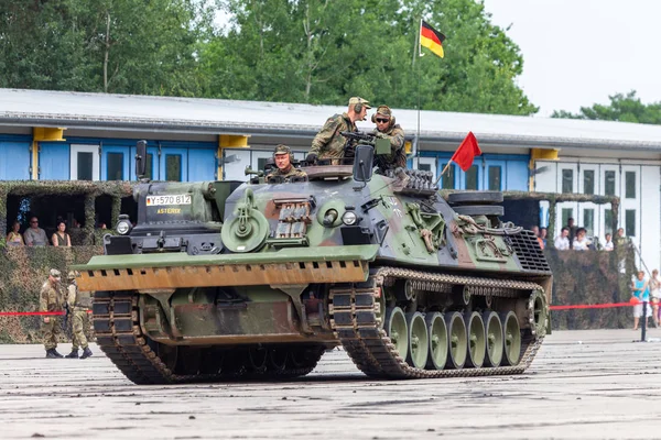 Burg Німеччина Червня 2016 Німецька Броньовані Автоевакуатор Bergepanzer Від Бундесверу — стокове фото