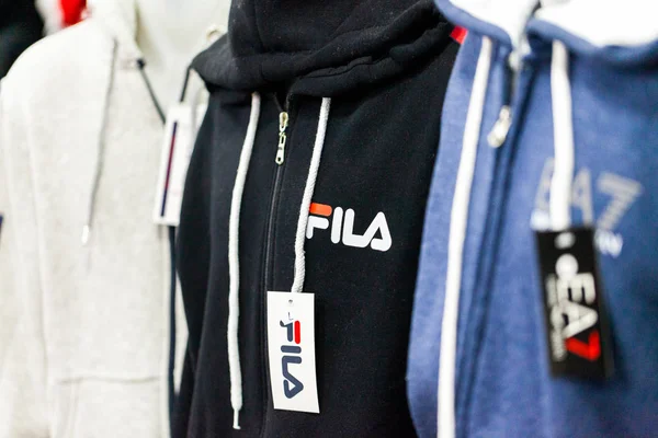 Alanya Türkiye Haziran 2019 Fila Emporio Armani Den Giysiler Alanya — Stok fotoğraf