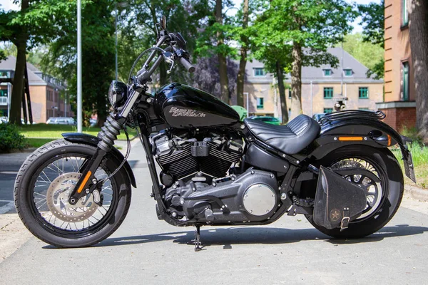 Wunstorf Německo Června 2019 Motocykl Harley Davidson Stojí Ulici Harley — Stock fotografie