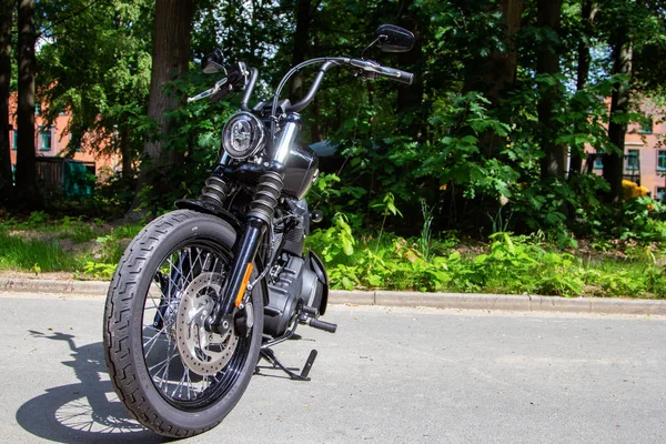 Wunstorf Juni 2019 Ein Motorrad Der Marke Harley Davidson Steht — Stockfoto