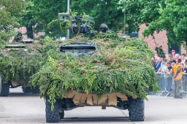 Vehículo Combate Infantería Del Ejército Alemán Completamente Camuflado —  Fotos de Stock